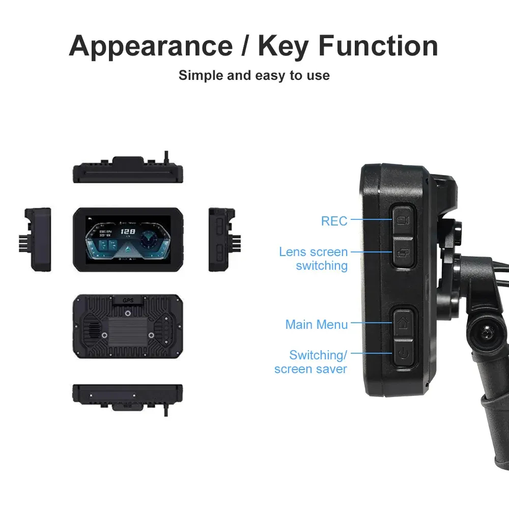 5 Polegada navegação motocicleta sem fio apple carplay android auto moto navi navegador gps para motocicleta ipx7 tela à prova dwaterproof água