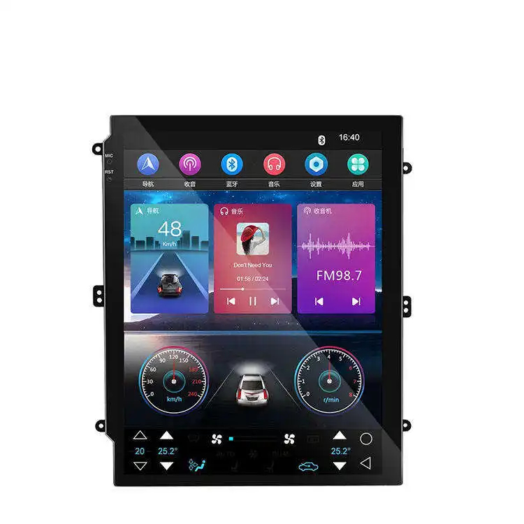 Naviyun 9.7 Polegada vertical tesla estilo tela de toque android carro multimídia player com sistema gps android rádio do carro