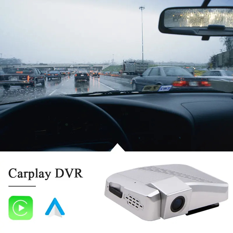 Dvr carplay hd 1080p 170 graus grande angular câmera do carro gravador frontal adas dashcam android dvr gravador automático versão noturna