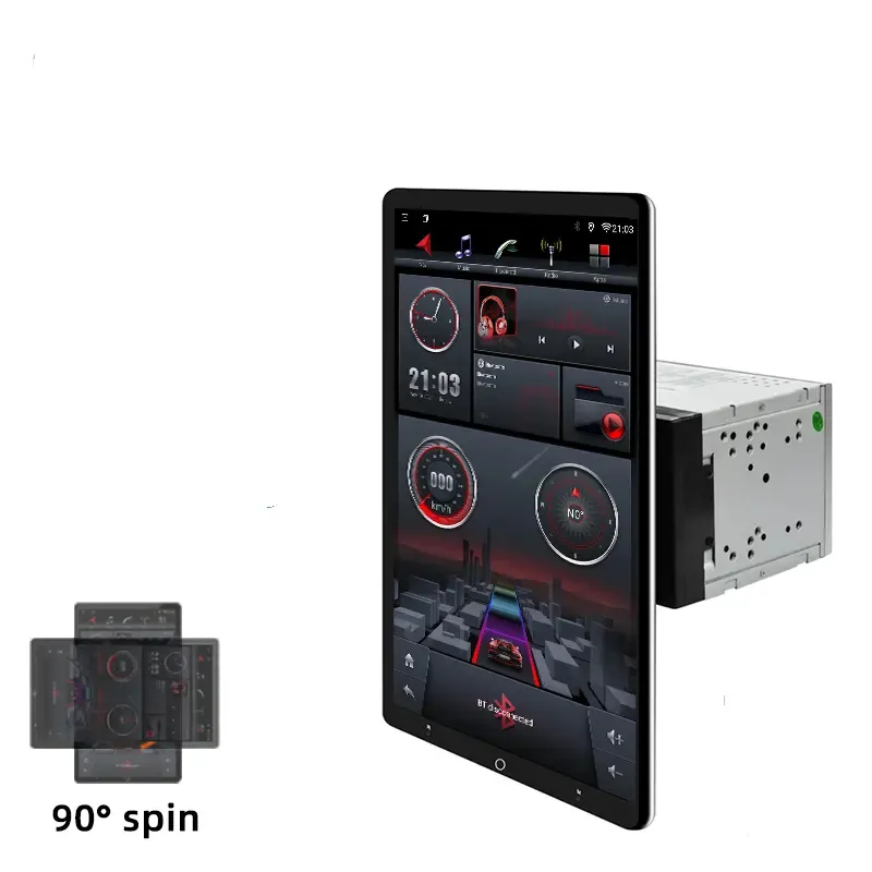 Rotação DVD Player Car Stereo Android 12 Universal Android Car Radio 13 Polegada 2din Duplo Car Dvd Player Navegação GPS